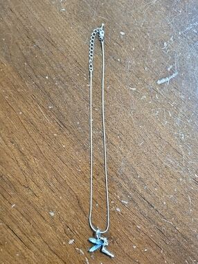 Silver Colored Tinkerbell/Fairy Pendant Necklace Approximately 18" Chain